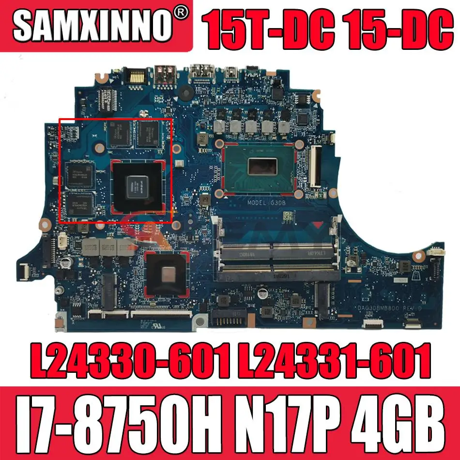 Материнская плата для ноутбука HP OMEN 15T-DC 15-DC I7-8750H N17P 4 Гб WIN10 |