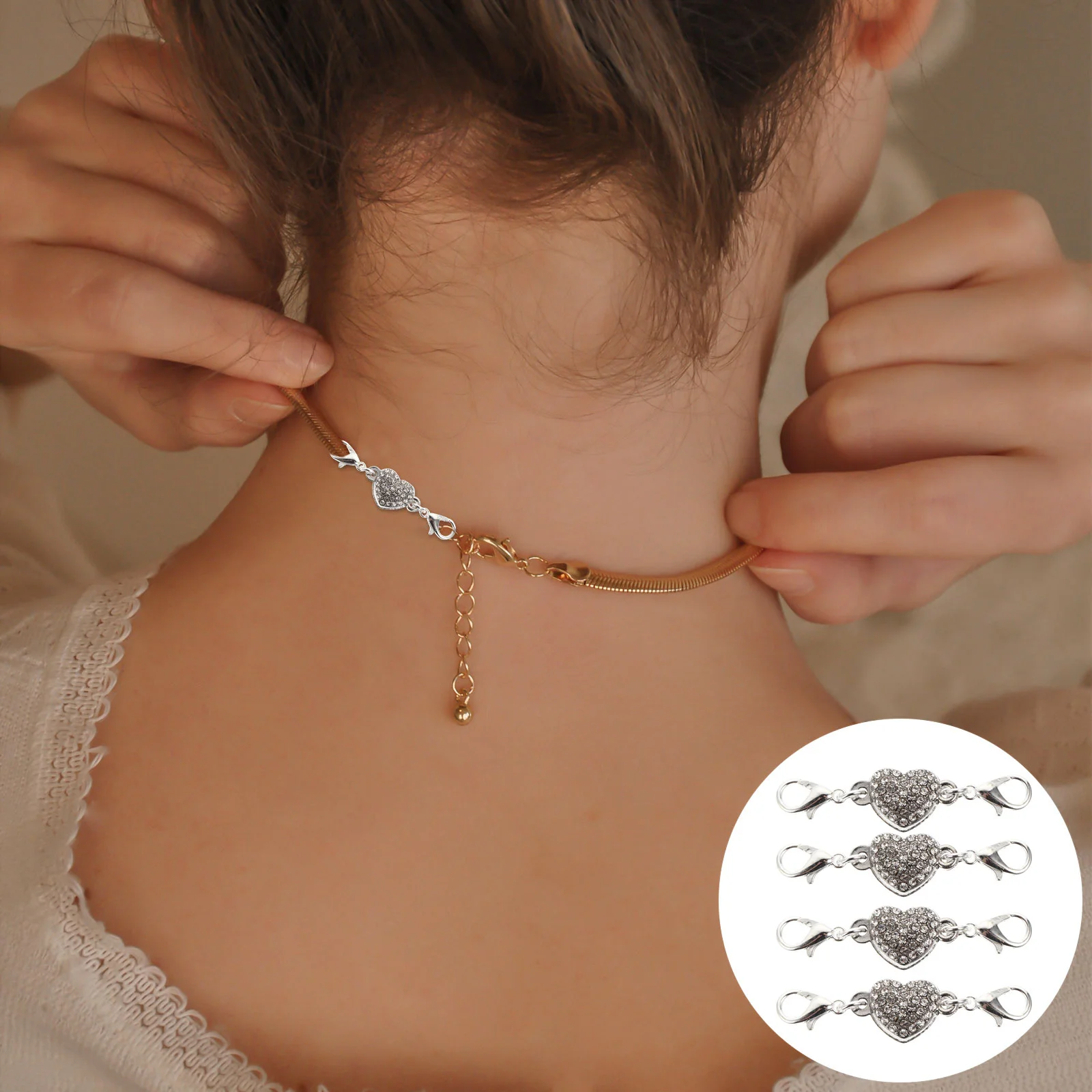 

4PCS Jewelry Extender Necklace Bracelet Enhancement DIY Decor Chain Extender