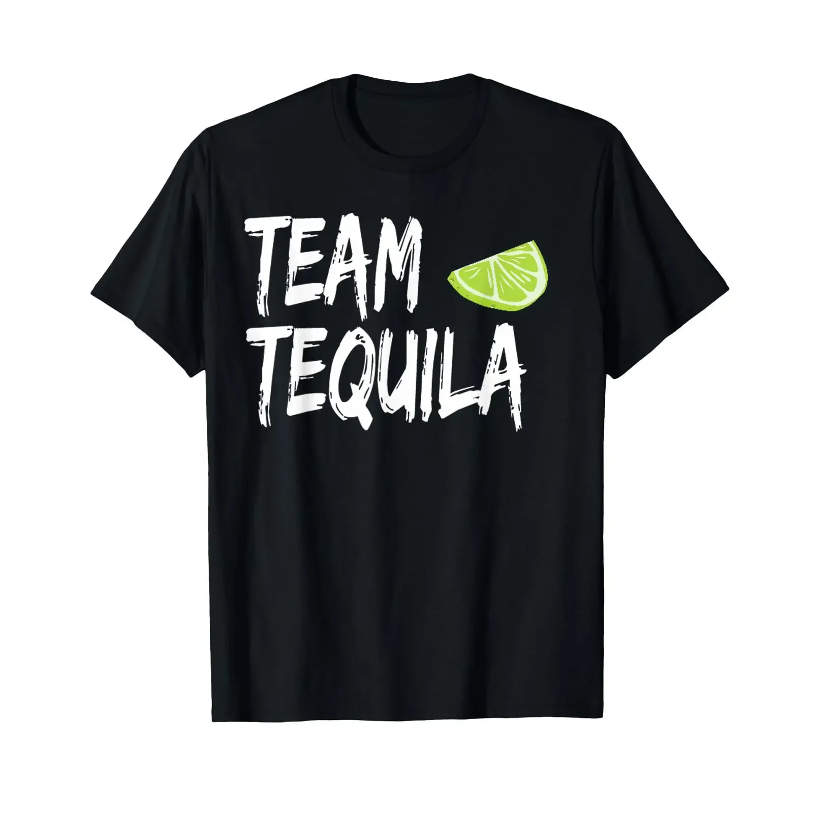 Фото Футболка Team Tequila с дизайном Green Lime Design, винтажная, мягкая, с эффектом потертости, для повседневной носки, слегка дизайнерская, универсальная. №1