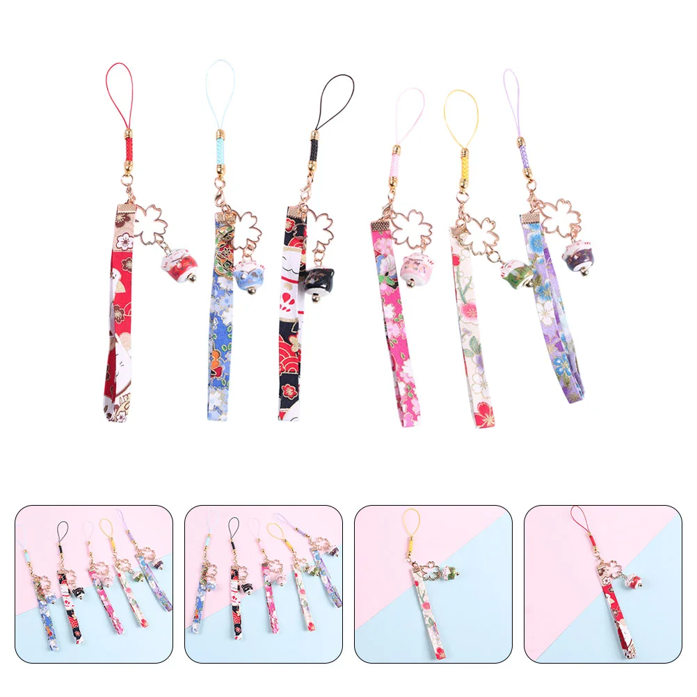 

Charm Lanyard Straplanyards Charms Key Keychain Catchain Wrist Holder Hanging Beads Lucky Ropewristlet Cell Id Lost Anti Keyring