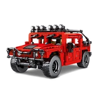 hummer off road vehicle city building blocks assembly model children educational toys creative pull back car model birthday gift