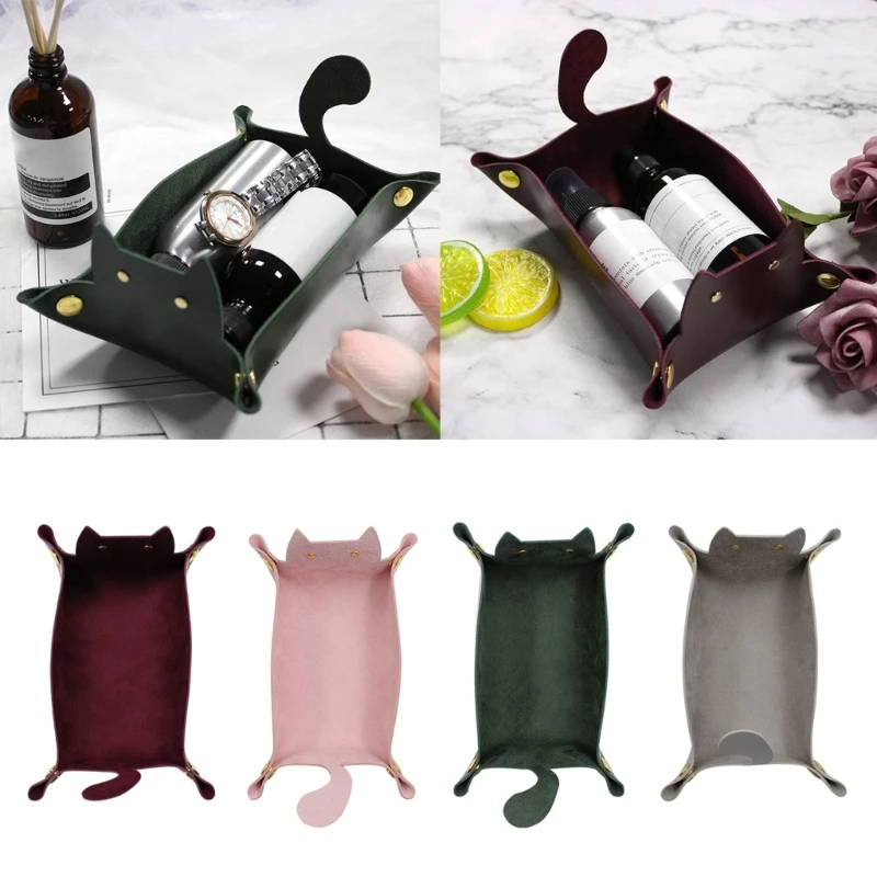 

Поднос для хранения ювелирных изделий из кожи