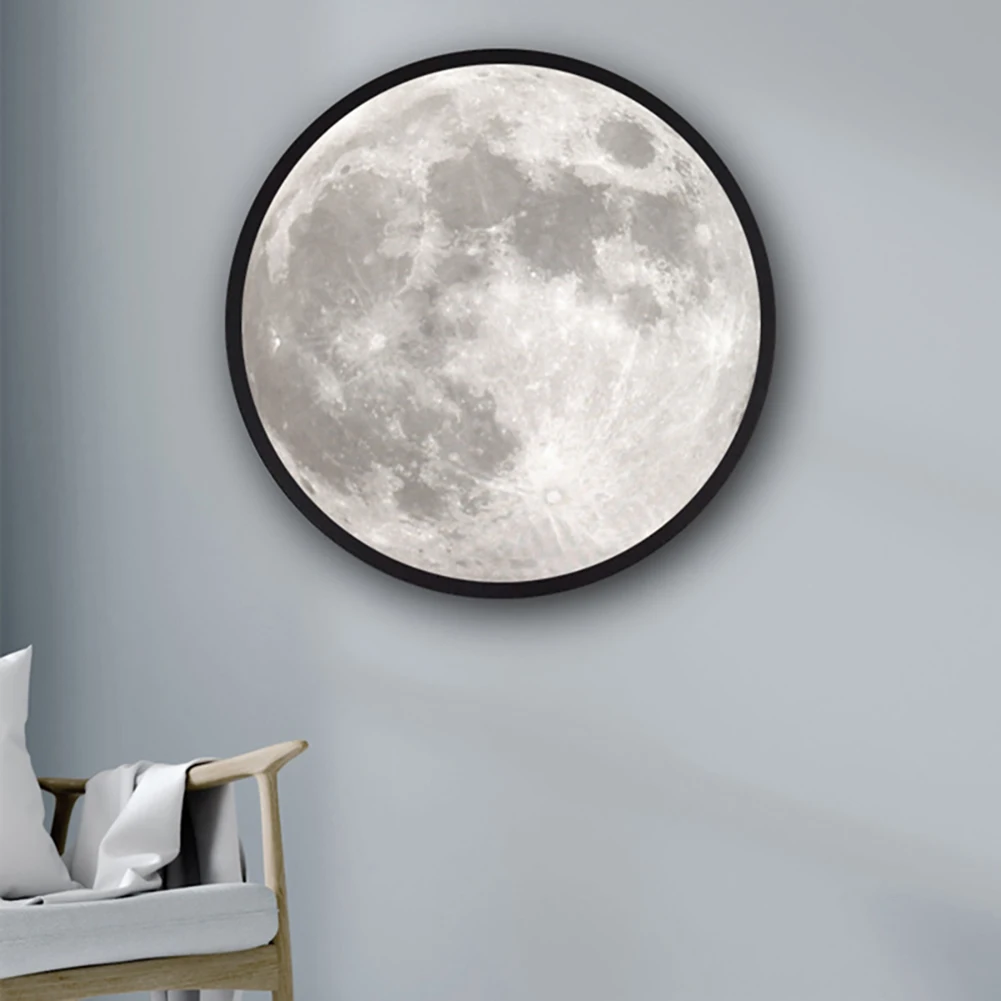 

20/25cm Moon Mirror Lamp Round Moonlight Wall Decor Bedside Lamp Bedroom Bathroom Home Room Decoration Small Night Light