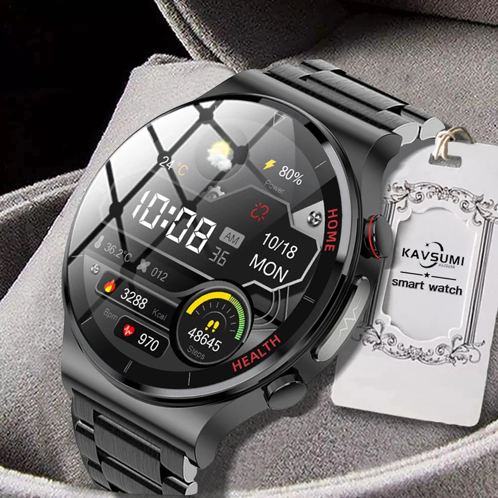

2023 ECG+PPG Health Smart Watches Men Blood Glucose Heart Rate Blood Pressure Temperature Fitness Tracker Waterproof Smartwatch