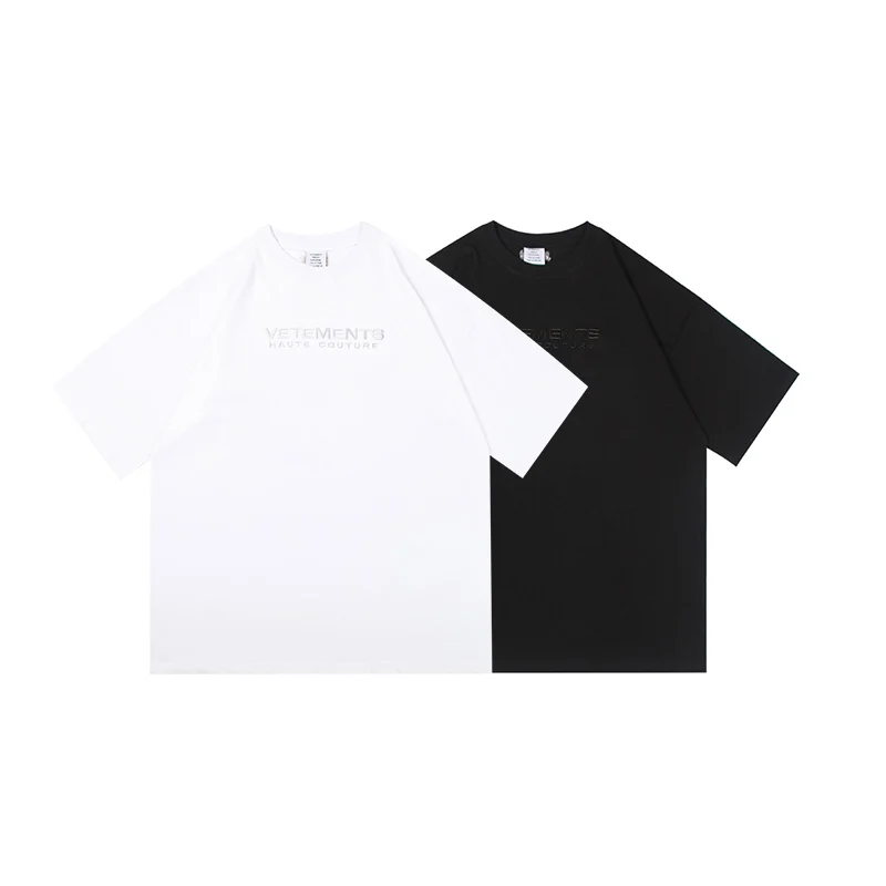 

VETEMENTS Emboridery Logo T Shirt Men Women VETEMENTS Haute Couture Tee High Quality LIMITED EDITION Graphic Print VTM TShirts