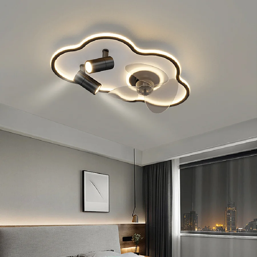

Modern bedroom decor led lights for room Ceiling fan light lamp restaurant dining room Ceiling fans with lights remote control