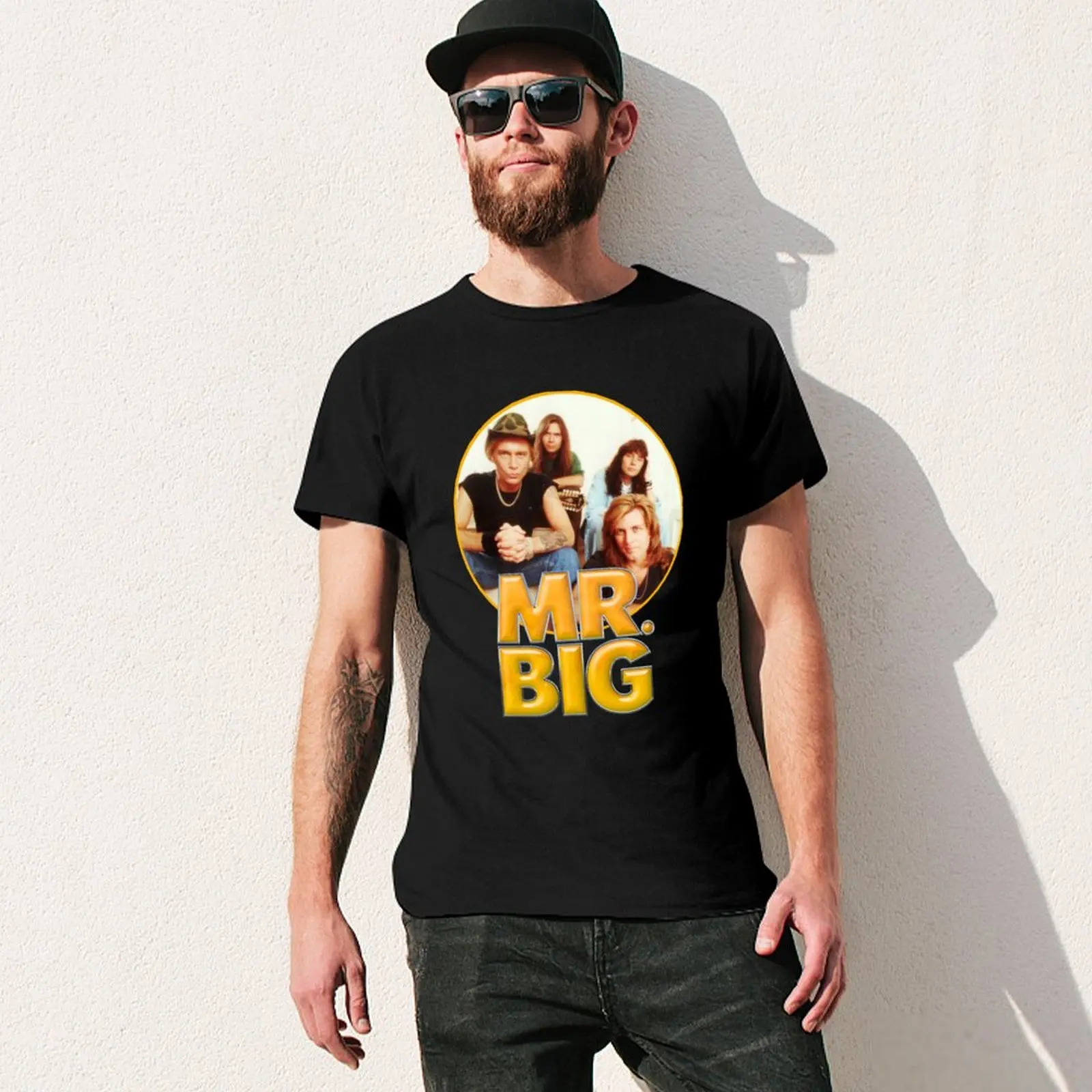 Фото Футболка Mr. Big Band с изображением Эрика Мартина, Пэта Торпи, Билли Шихана, Пола Гилберта, легкая спортивная футболка с коротким рукавом. №3