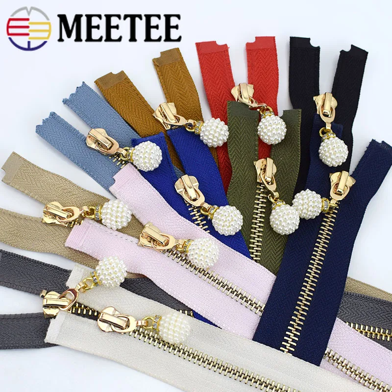 

2/5pcs 5# Metal Zippers 85cm Length Gold Teeth Open-end Zip for Down Jacket Coat Garment Sewing DIY Handmade Accessories ZA241