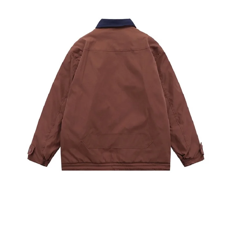 Rainbowtouches Unisex Winter Parkas Warm Thick Windproof Cotton Bomber Cargo Jackets Coat Men Women Solid Color Outwear Parkas