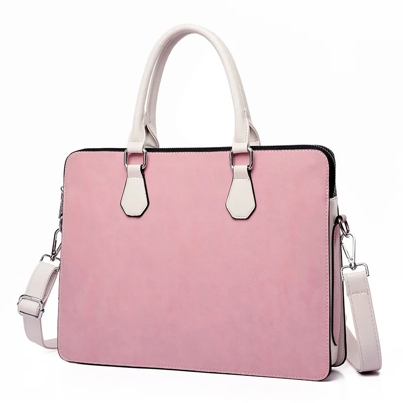 

FOR Fashion Laptop bag Women 15.6 15.4 14 13.3 13 inch waterproof PU Leather Shoulder hand notebook bags for Business trip 2019