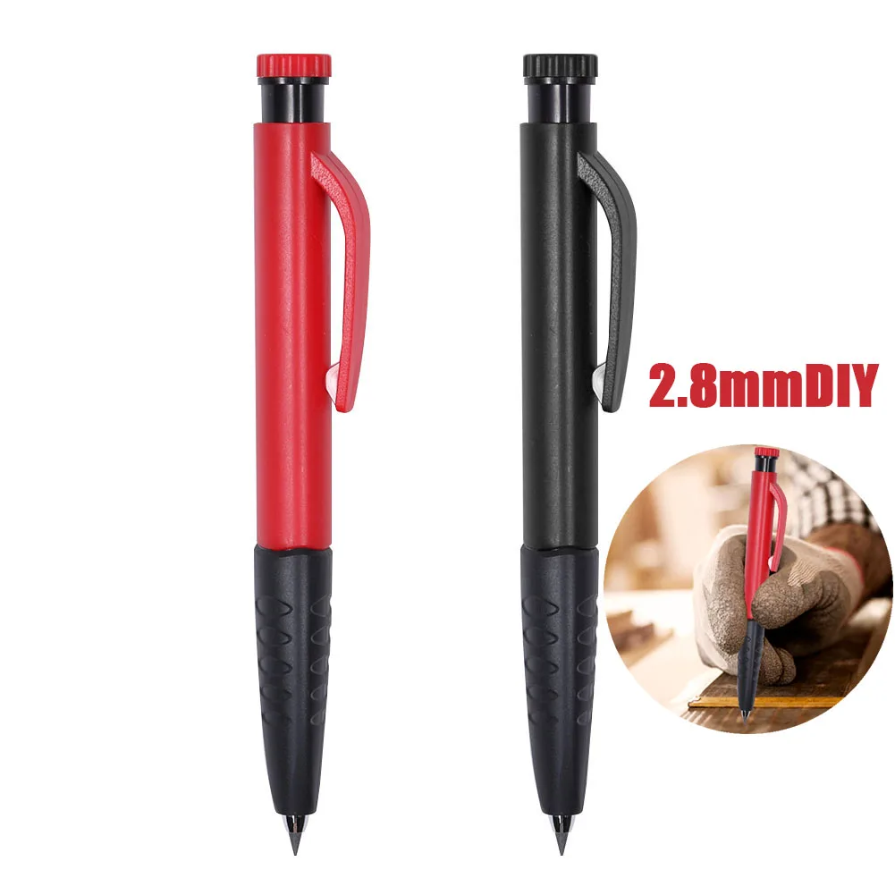 Plastic Woodworking Scribing Pen Ergonomic Design Easy Use Graphite Refill Mechanical Marker