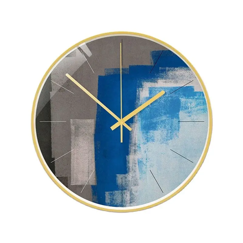 

Роскошные Настенные часы, современные большие металлические креативные стеклянные бесшумные часы, подарок для дома
