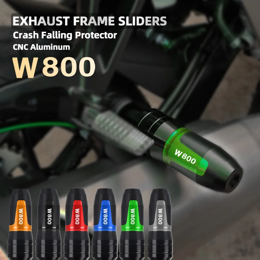 

FOR KAWASAKI W800 SE 2012 2013 2014 2015 2016 Motorbike CNC accessories Exhaust Frame Sliders Crash Pads Falling Protector