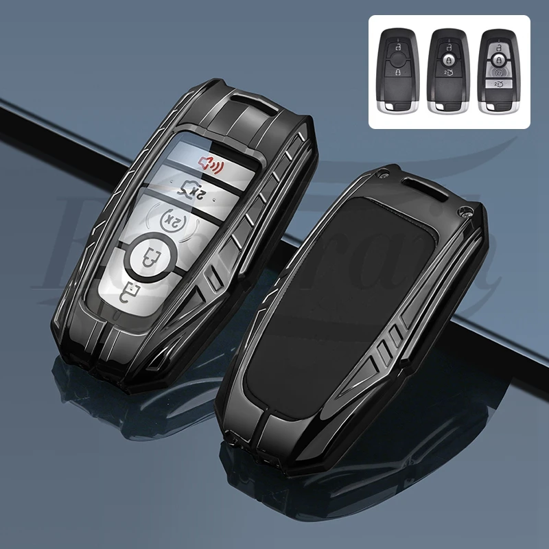 

Car Key Case Wallet Bag For Ford Mondeo Explorer Edge Expedition F-450 F-350 F150 Fusion Mustang Everest 3/4/5 Buttons Keyless