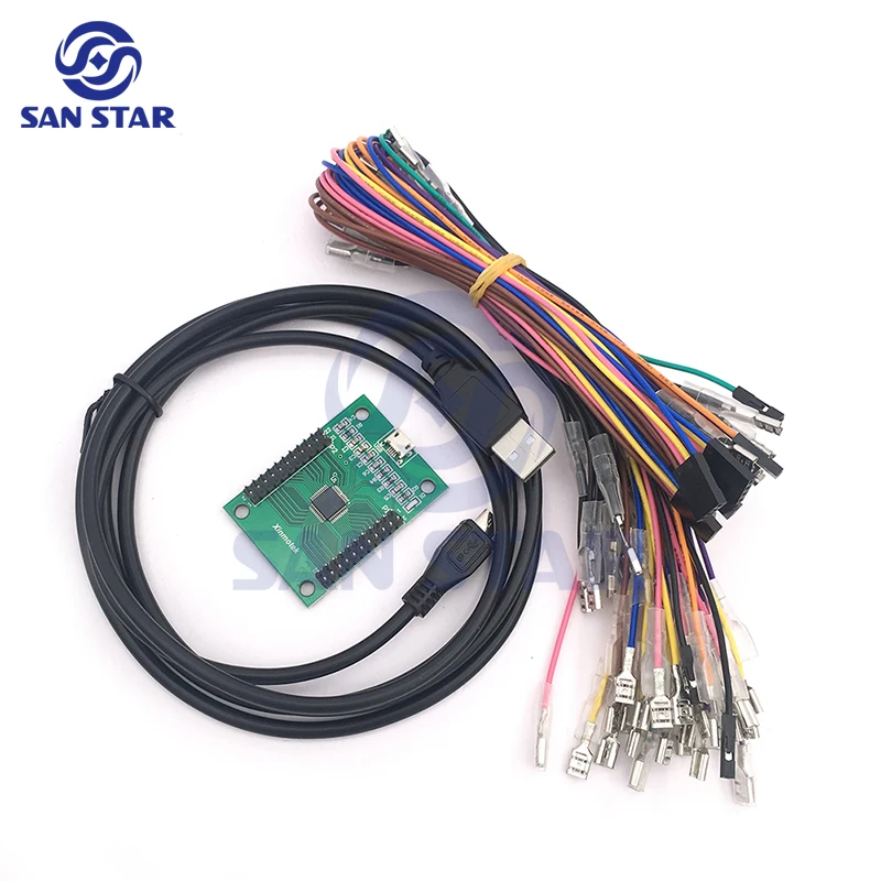 Xin Mo Arcade Game Zero Delay Encode Usb Driver Kit Mame Pc Keyboard Encoder With Joystick Cables