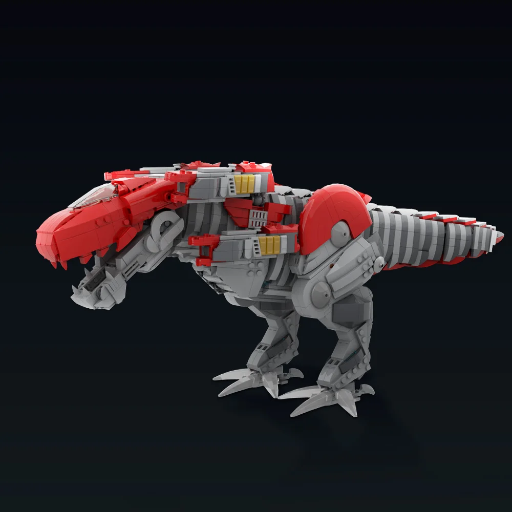 MOC T-Rex Zord Модель Строительные Блоки Аниме Супер Сентаи Тираннозавр Рекс