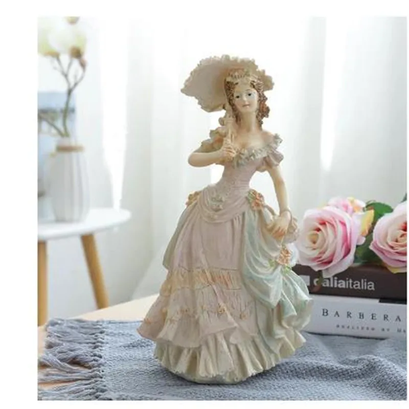 

Европейская викторианская Статуэтка девушки, модный персонаж, красивые фигурки, изделия из смолы, свадебный подарок, креативное украшение ...