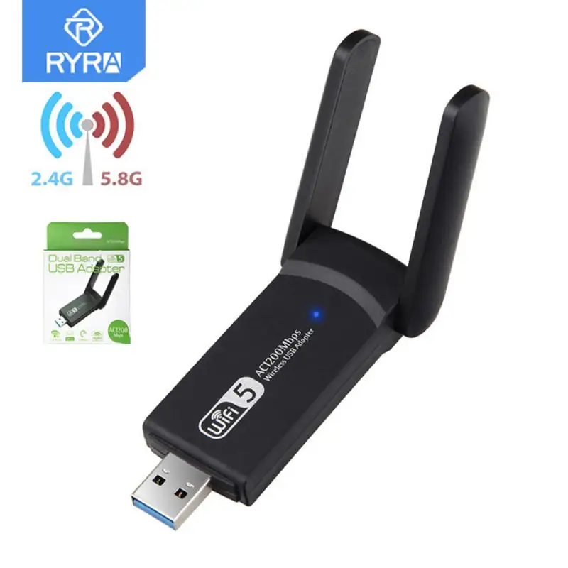 

RYRA 1200M USB Wifi Adapter Dongle 2.4/5.8G Wireless Network Card Dual Band WiFi Usb 3.0 Gigabit Ethernet Wireless Network Card