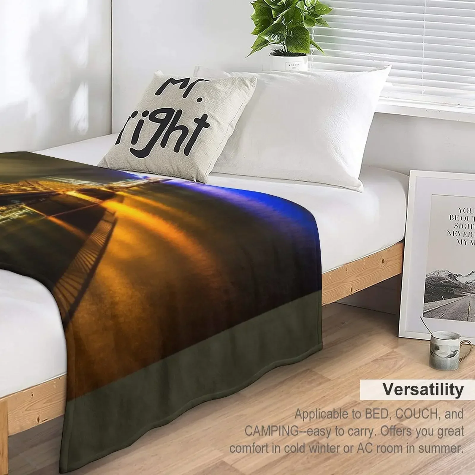 Декоративное одеяло Nacht auf dem rheйн меховые мягкие гигантские диванные одеяла