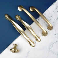 new cabinet door handle furniture hardware wardrobe door long handle cabinet door handle copper wire drawing drawer handle knobs
