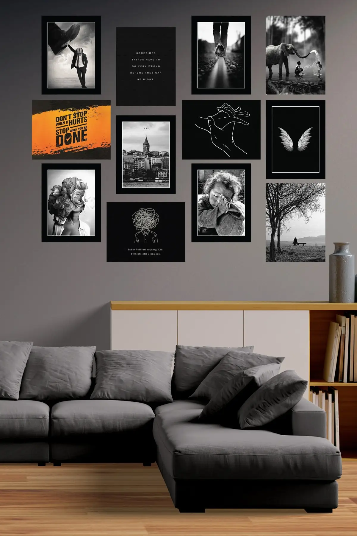 

Home Wall Decoration Modern Style 12 Piece Mdf Table