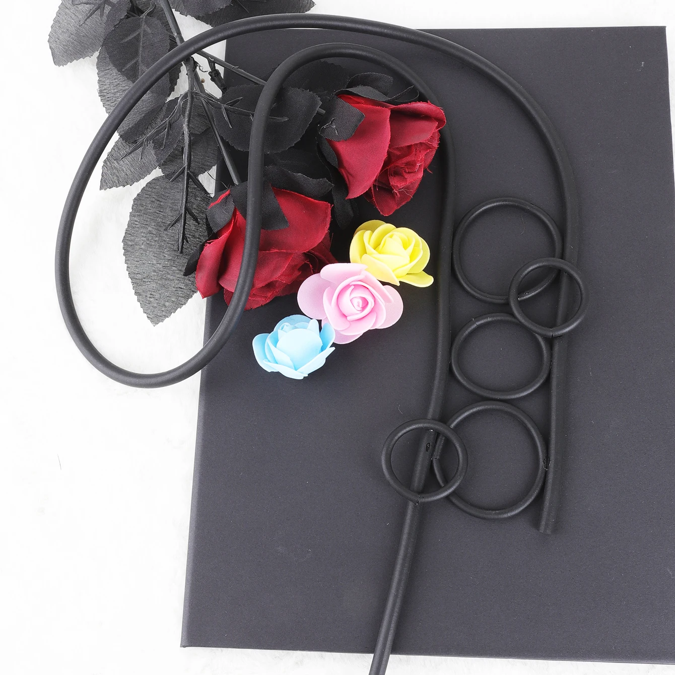 UKEBAY НОВЫЕ геометрические черные резиновые украшения ручной работы Готическая