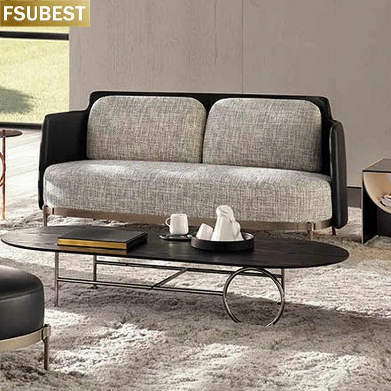 

FSUBEST Italian Luxury Sofa Nordic 3 Seat Sofa Divano Divani Bankstel Mueble Meble De Salon Maison Set Furniture Living Room