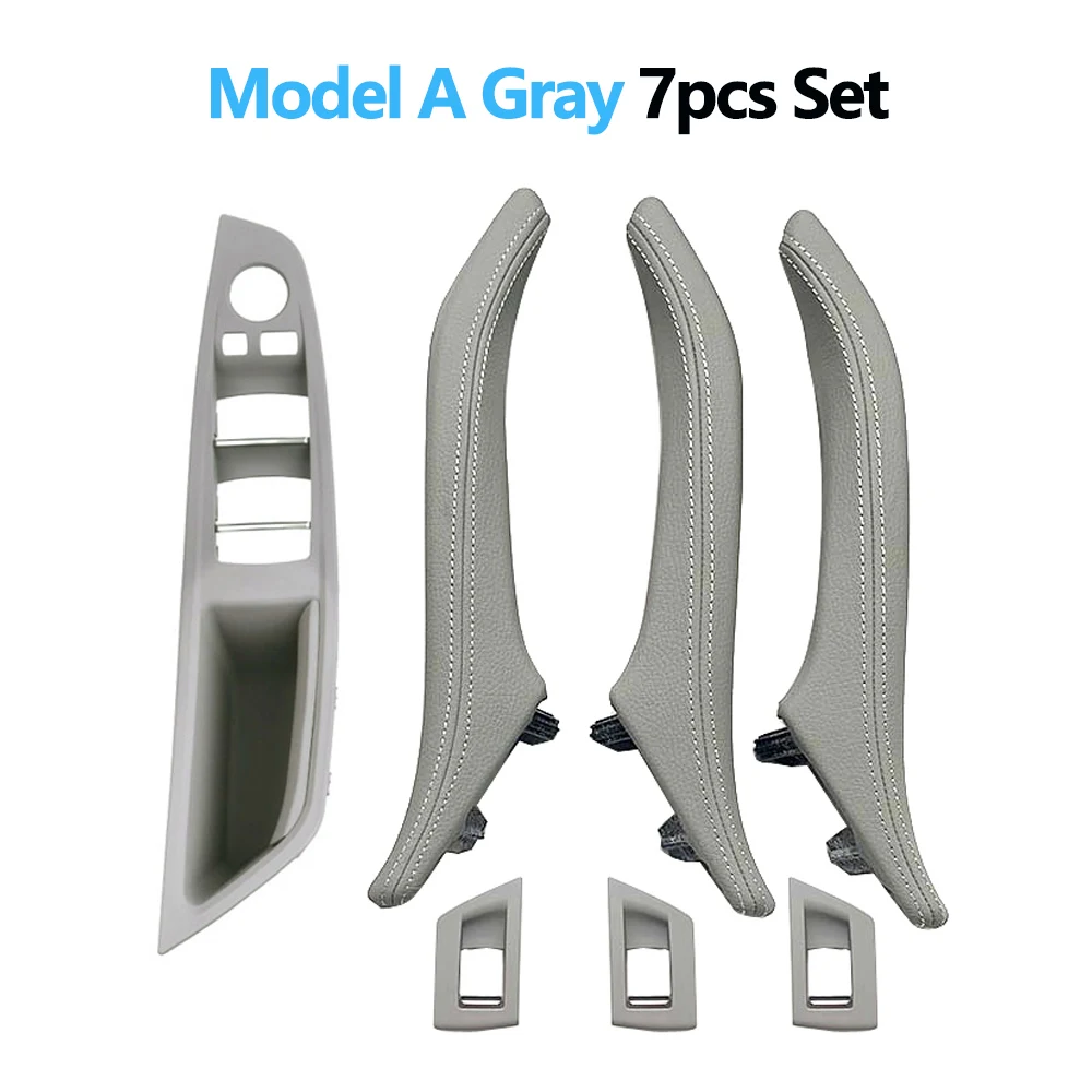 

LHD 7 шт. подлокотник для внутренней двери панель вытяжная ручка с кожаным наружным покрытием для BMW 5 серии F10 F11 F18 520 523 525 528 530 535