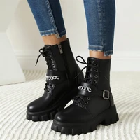 women boots 2022 autumn and winter platform shoes botines muje plus size comfortable college style casual womens shoes