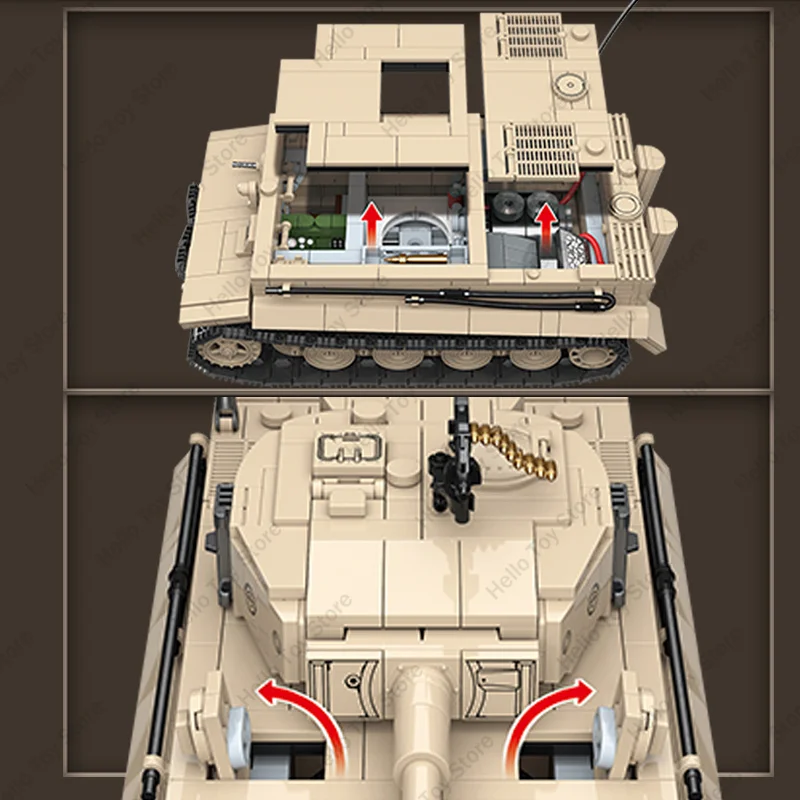 Новый военный тяжелый танк Panzerkampfwagen VI Ausf. Строительные блоки E Tiger I Вторая мировая
