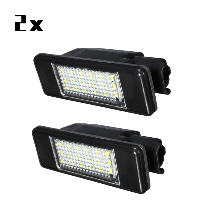 2X 18 LED Car Rear SMD License Number Plate Light Lamp 6000K For Peugeot 106 207 307 308 406 407 508 For CITROEN C3 C4 C5 C6 C8