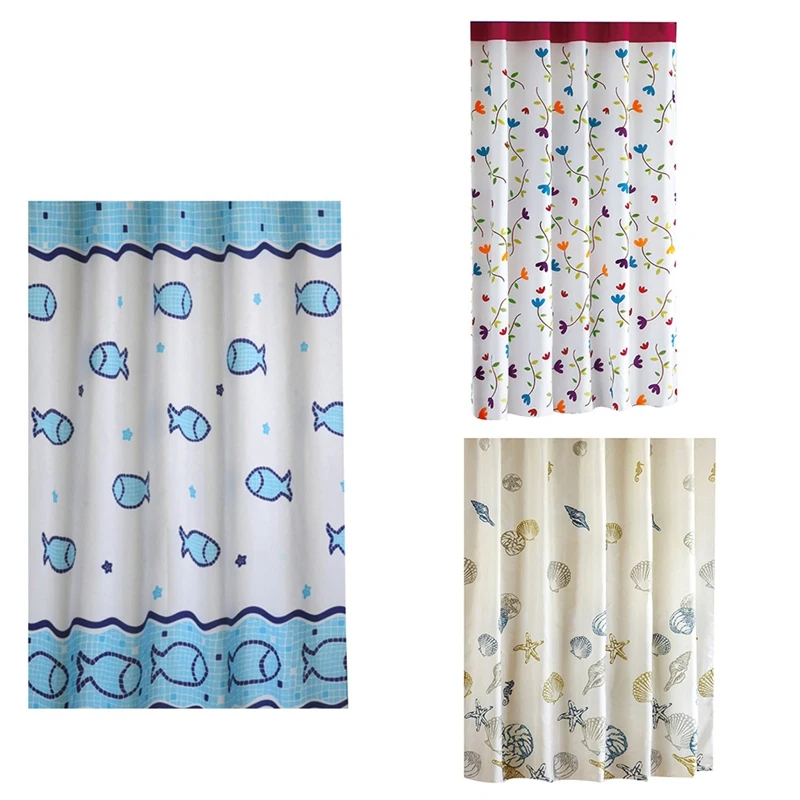 

Home Bathroom Shower Curtain Waterproof Thickened Anti-Mold Partition Curtain Shower Polyester Bathroom Shower Curtain