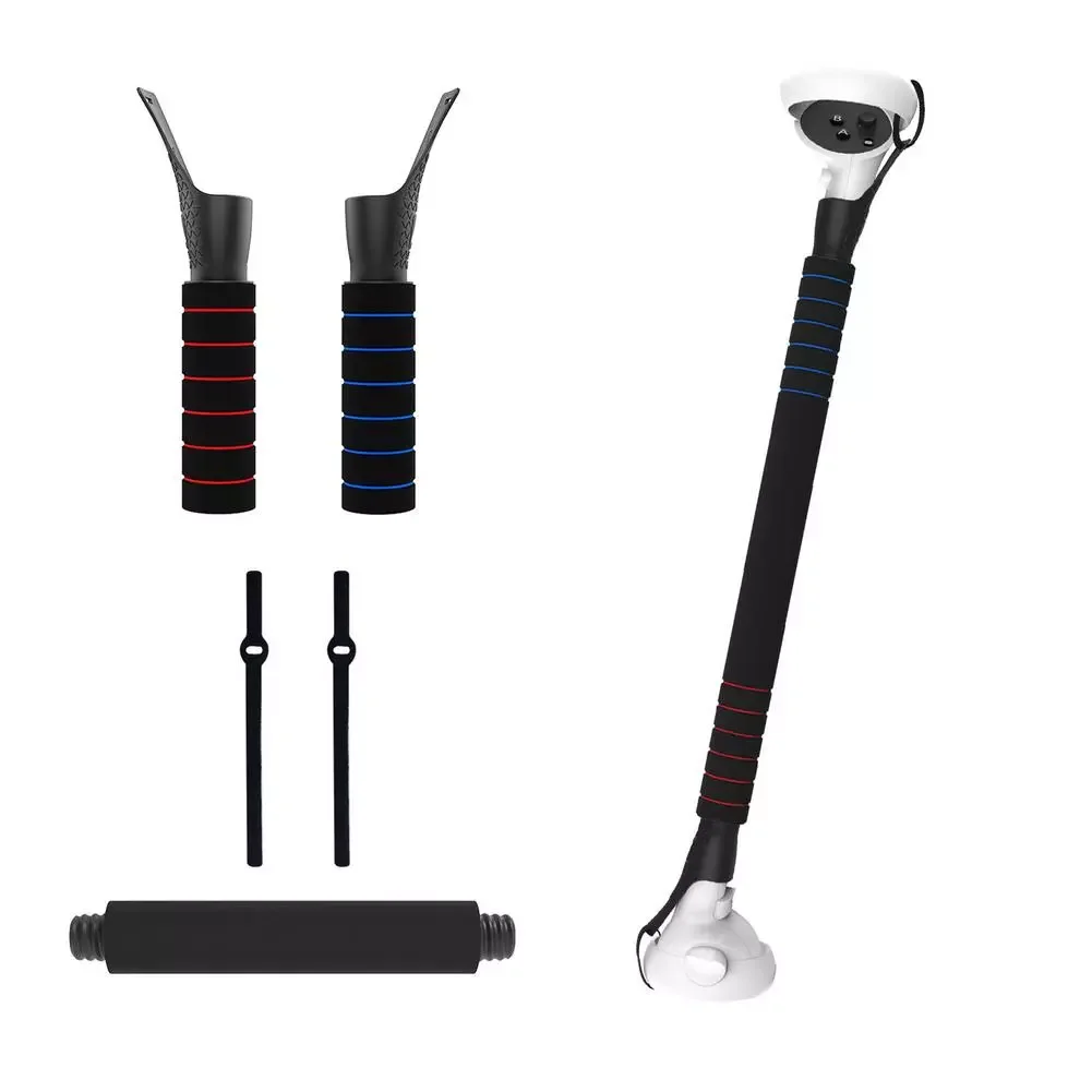 

NEW VR Light Handle VR Touch Controller For OculusQuest 1/2 Long Stick Dual Handle Extension Grips Playing Beat Saber Games