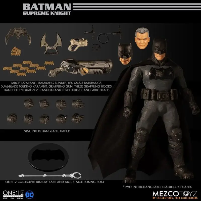 В наличии оригинальный Mezco ONE:12 DC Batman Supreme Knight аниме Коллекционные фигурки модели
