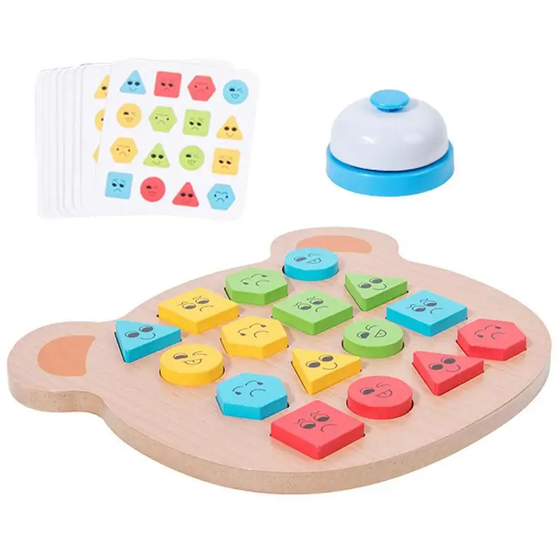 

Shape Board Puzzle Bear Shaped Wooden Puzzle Toys For Toddlers Wooden Stacking & Sorting Board Shape Color Recognition Sorter