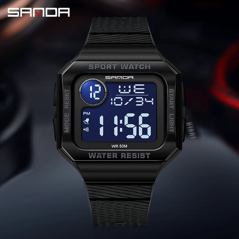 

SANDA Military Sports Watch Digital Watch LED Men Clocks Relojes Deportivos Waterproof Luminous Alarm Clock Male Reloj de hombre