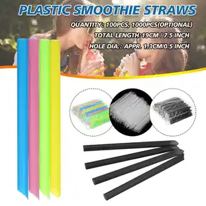 100 шт., пластиковые соломинки для коктейлей, 7 дюймов