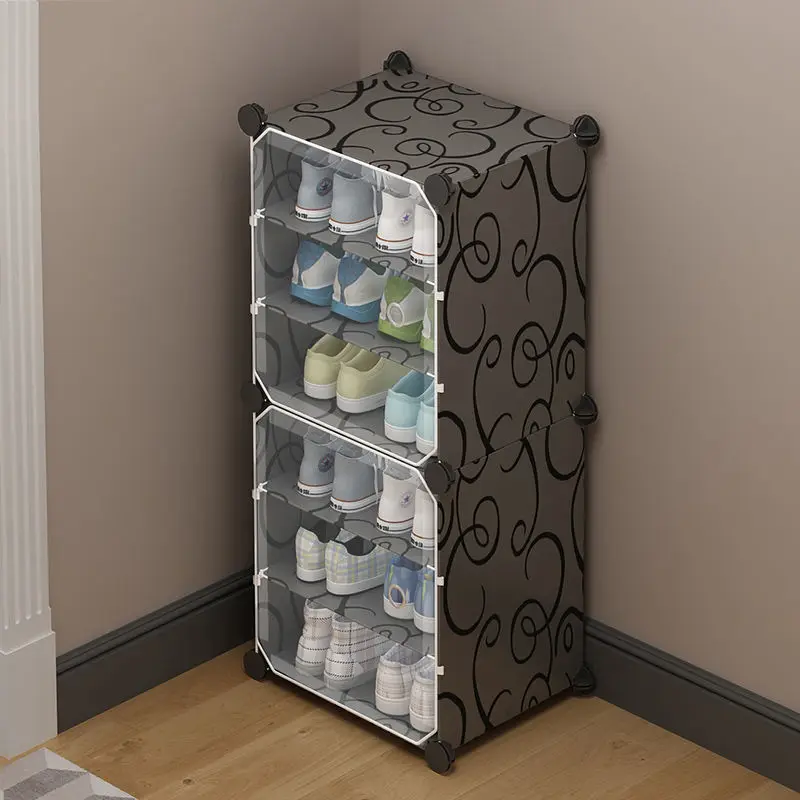 

Simple Shoe Cabinet Storage Home Multi-layer Dust-proof Plastic Shoe Box Dormitory Shoe Rack Door Space Saving Economy