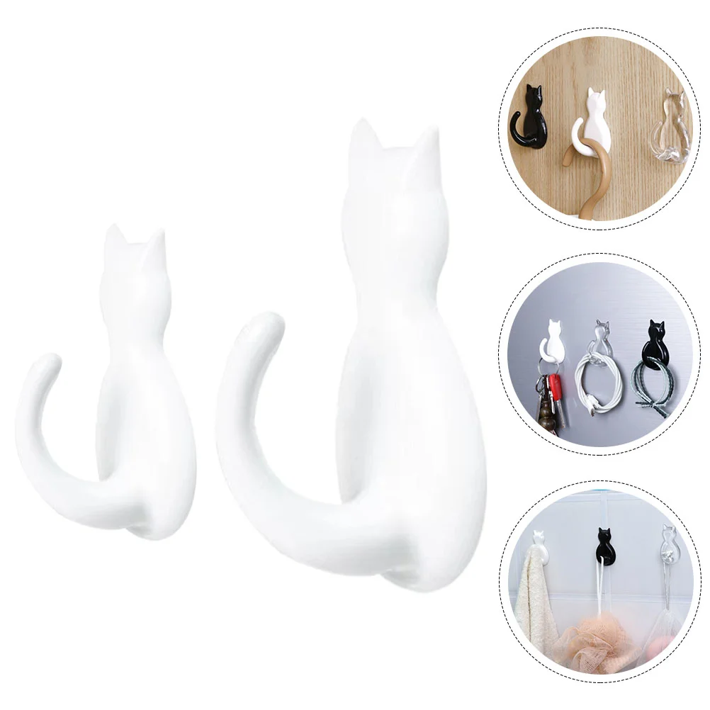 

2pcs Towel Hooks Plastic Hook Hat Hooks