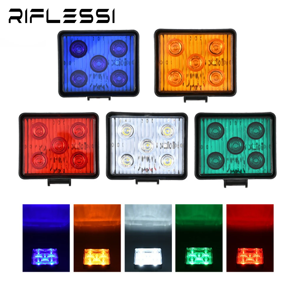 

1 x 24V Truck Strobe Light Lorry Van Flashing Warning Lights LED Trailer Rear Stop Lights Amber White Red Blue Green