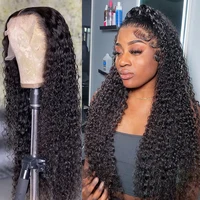 30 40 Inch Human Hair Wig Brazilian Hd Curly Lace Front Human Hair Wigs For Women Water Wave 13x4 Loose Deep Wave Frontal Wig