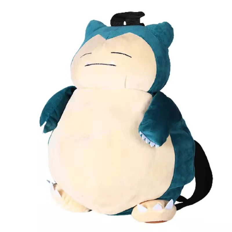 Snorlax Pokemon Backpack Plush Toy Kawaii Pikachu Mimikyu Eevee Mew Gengar Stuffed Bag Soft Schoolbag Xmas Kid Gift