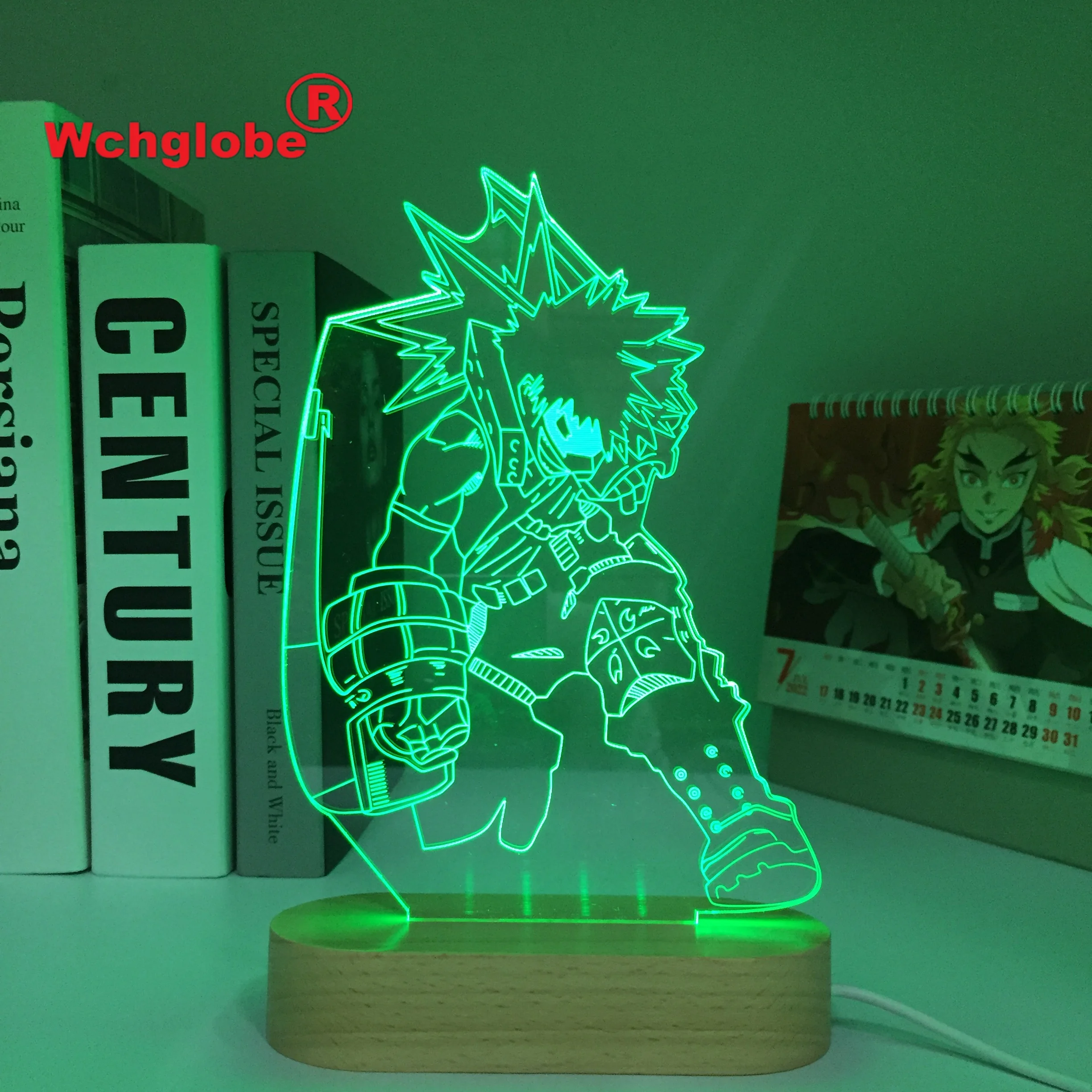 

Wooden Remote Anime My Hero Academia Chizome Akaguro Led Night Light Lamp for Room Deco Birthday Gift Katsuki Bakugo 3d Lamp