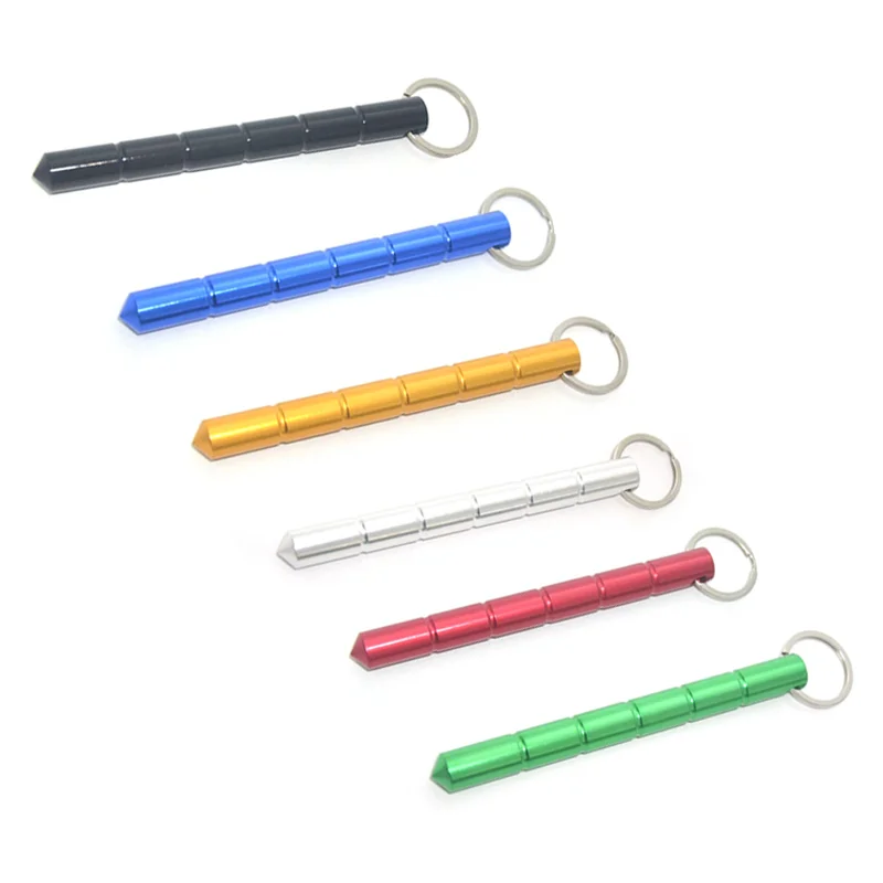 

Брелок для ключей, креативный черный металлический брелок для ключей с наконечником под давлением, для самообороны