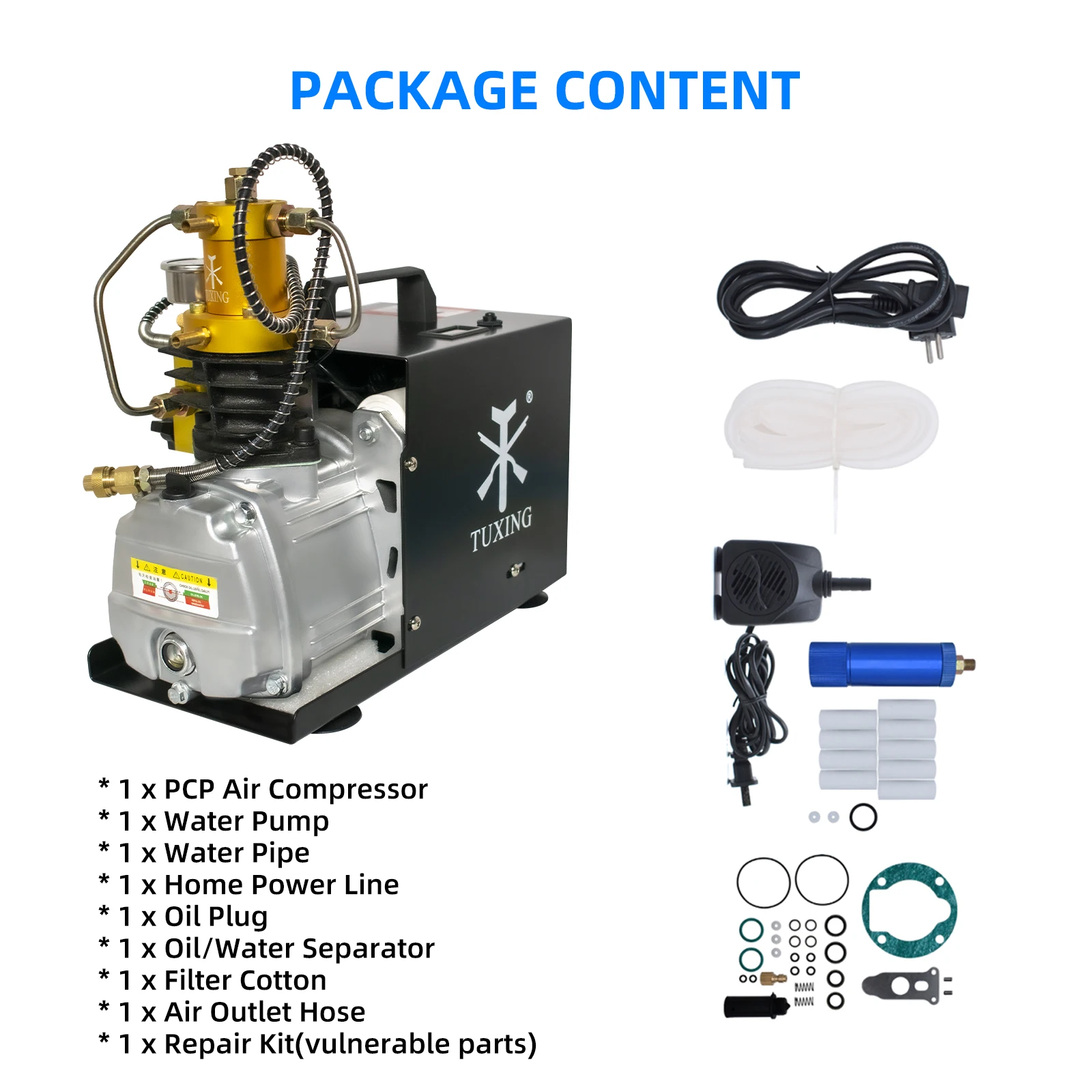 Воздушный компрессор TUXING TXES022 300Bar PCP