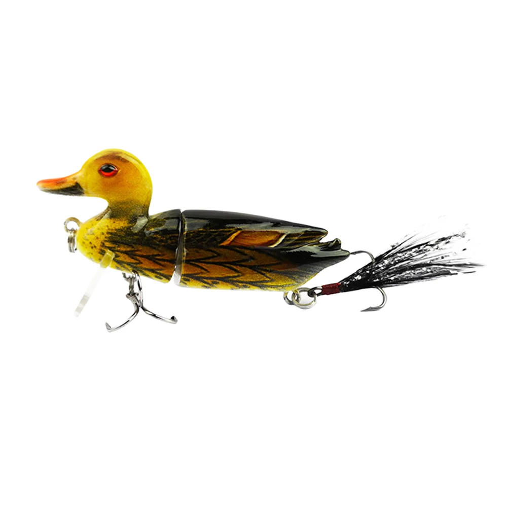 

7cm 10g Floating Lures Duck Fishing Baits with Hooks Jointed Hard Bait Bass Fishing Lure 3D Swimbaits (Random Color)