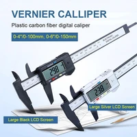 carbon fiber 150mm 100mm electronic lcd digital ruler caliper dial vernier gauge micrometer measuring instrument depth tools