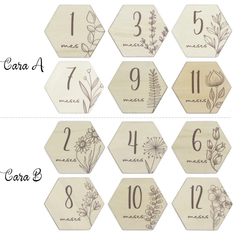 

Baby Milestone Photo Card First Year Growth Card Newborn Shower Gift Photo Props