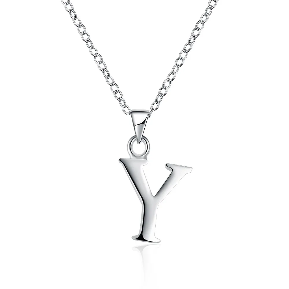 

silver necklace Women's fashion trend necklace Y letter necklace
