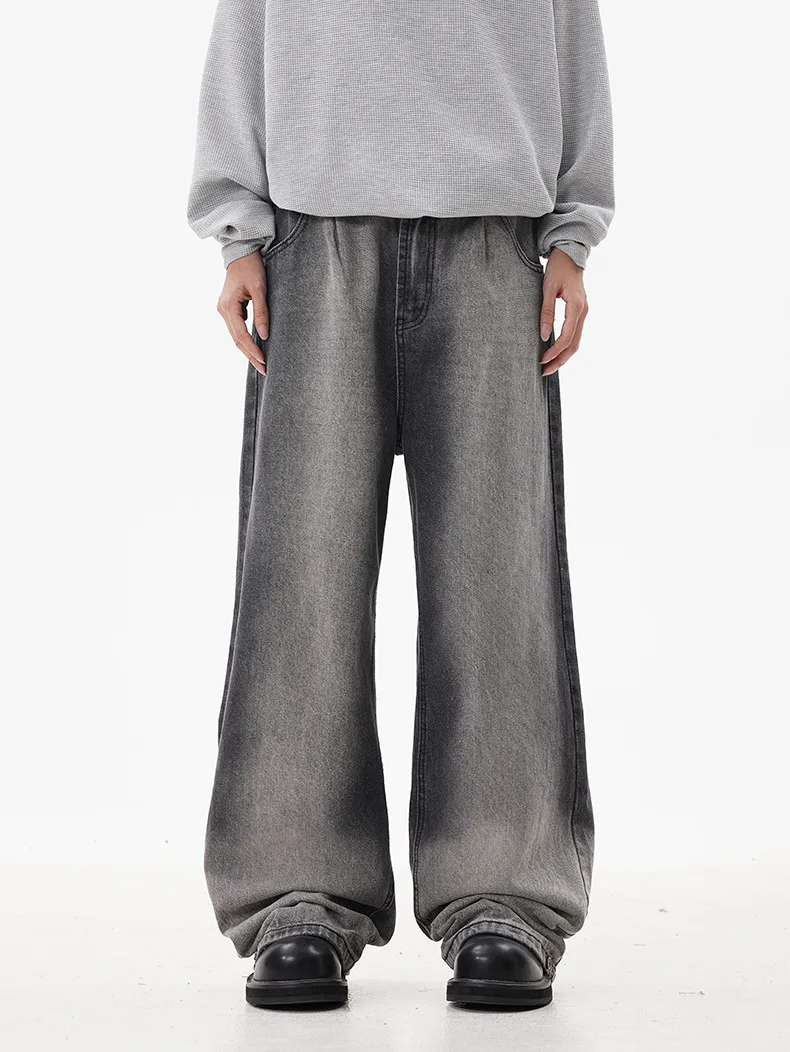 Джинсы мужские/женские градиентные прямые широкие брюки с карманами в